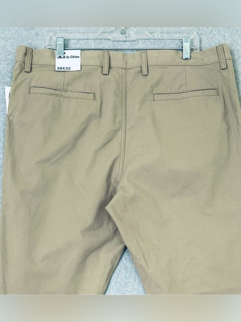 Old Navy Mens Pants 38x32 Tan Khaki Lived in Chino Slim Uniform Non-Stretch - Picture 7 of 16